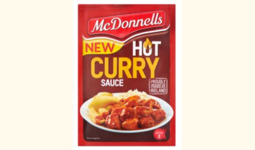 McDonnells Hot Curry Sauce Sachet Made in Ireland 50g Pack of 12